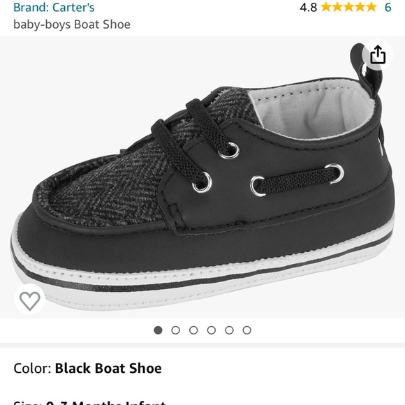 2 pairs CARTERS of baby boy crib shoe size 3-6 months - Picture 5 of 15